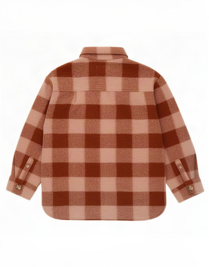 Zara Garçon Surchemise Flanelle Chemise 11-12 ans Marron Carreaux Polyester