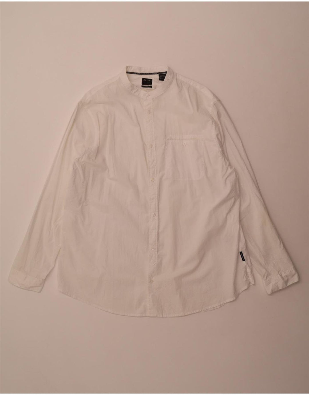 Armani Exchange Chemise ample pour homme 2XL en coton blanc