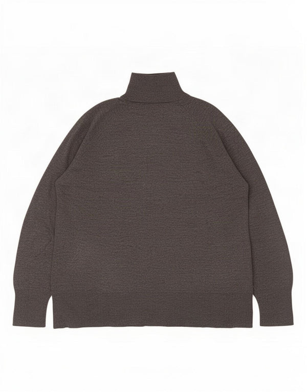 Zara Pull col roulé pour femme UK 16 Large Gris Viscose