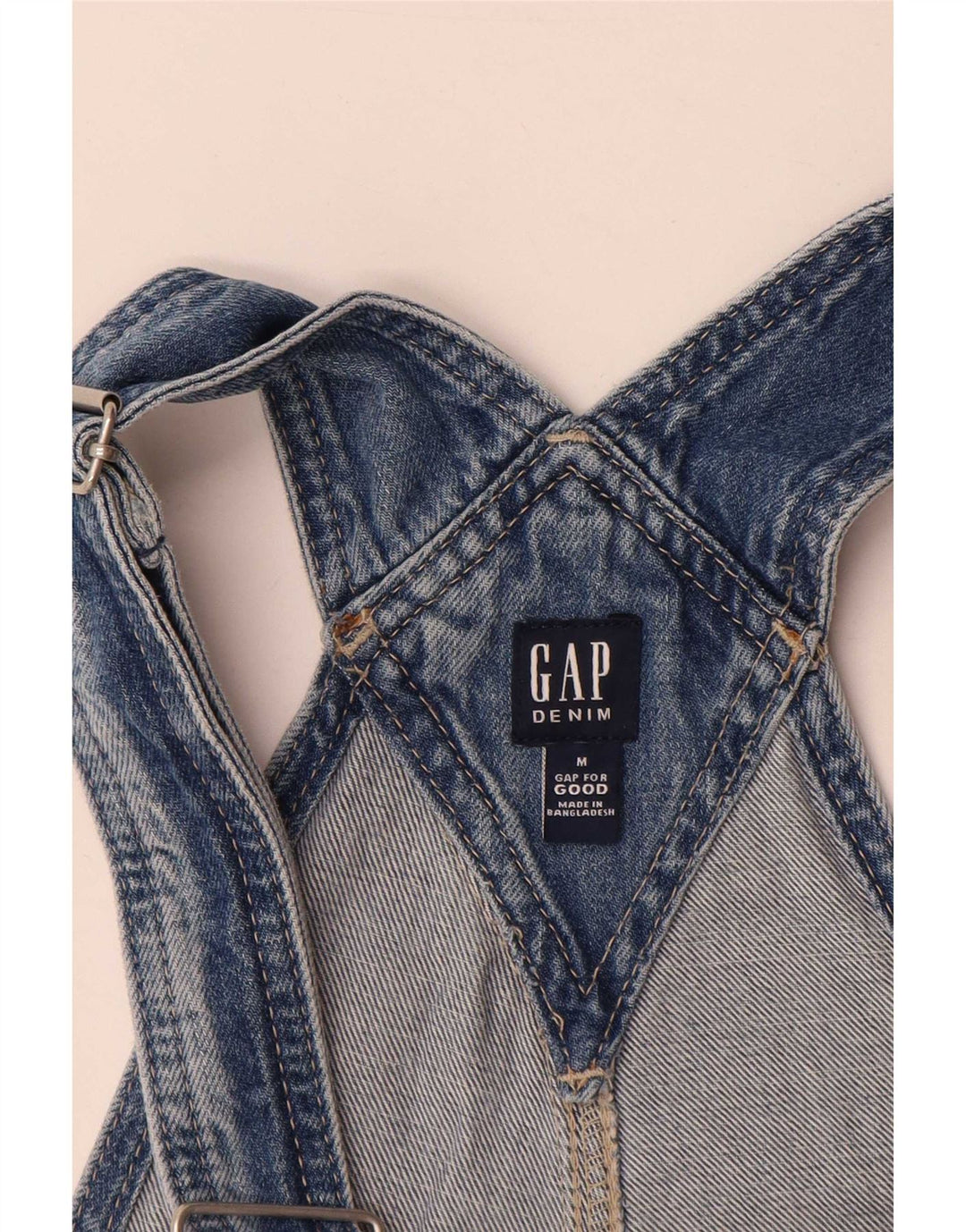Gap Womens Distressed Salopette Denim Short Moyen W36 Bleu Coton