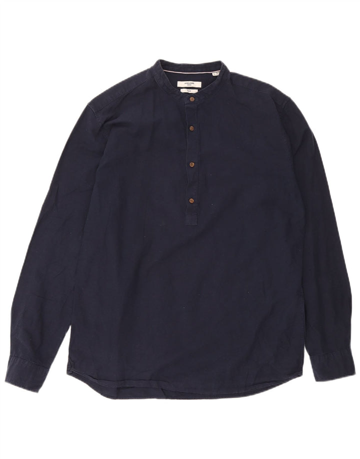 Jack & Jones Chemise pull coupe slim en coton bleu marine pour homme