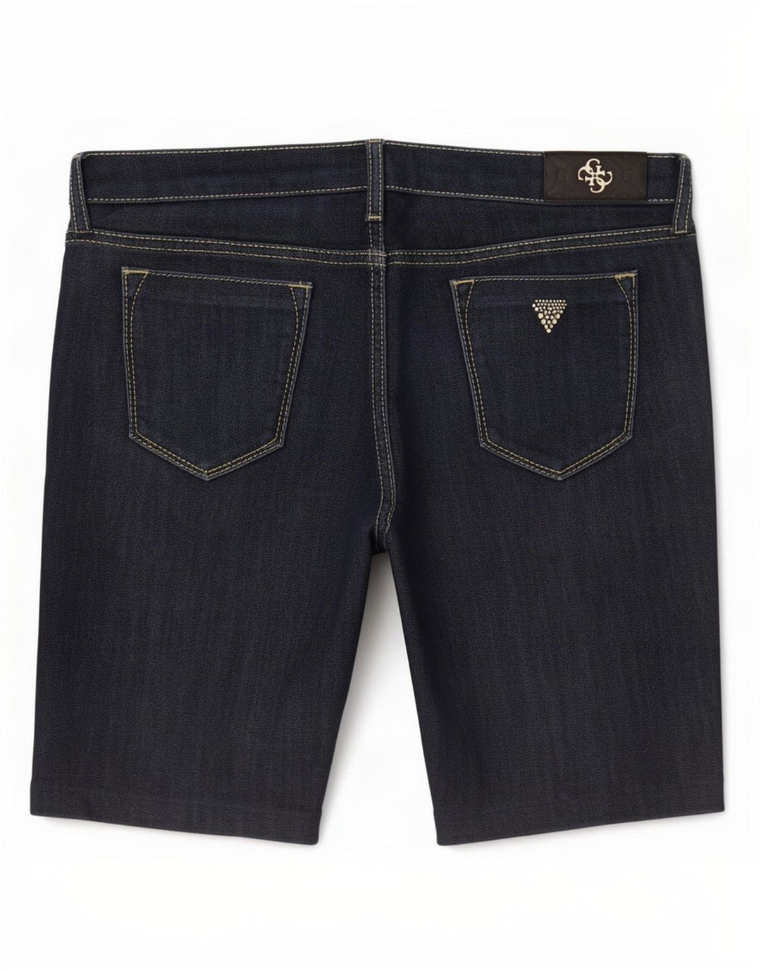 Guess Short En Jean W31 Femme Bleu Marine Moyen Coton