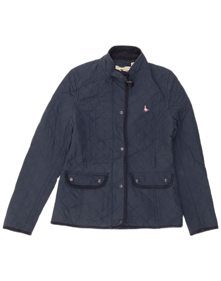 Jack Wills Veste matelassée pour femme UK 10 Small Bleu marine Polyester