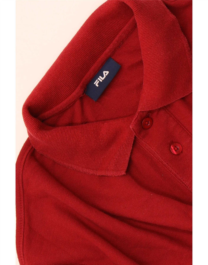 Fila Polo à Manches Longues Homme Rouge Moyen