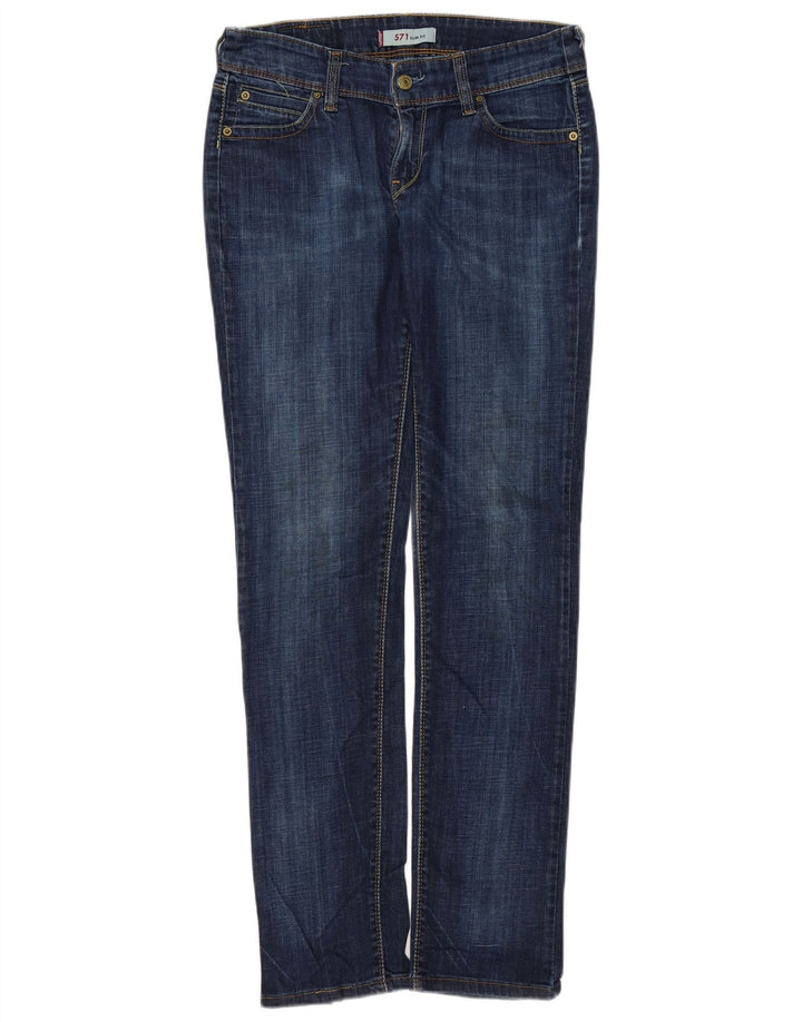 LEVI'S Jean Slim 571 Femme W30 L34 Bleu Marine Coton