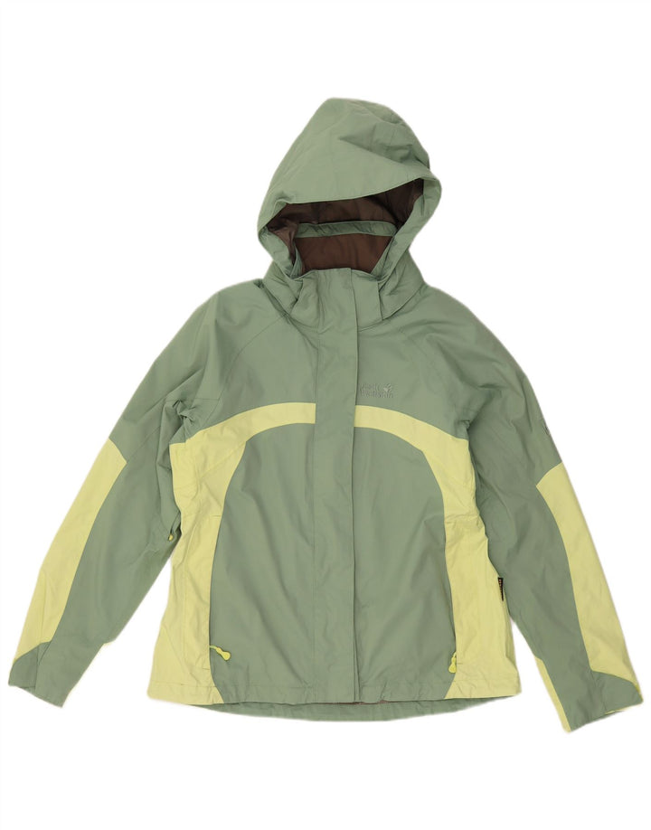 JACK WOLFSKIN Veste coupe-vent pour femme UK 14 Vert moyen Colourblock