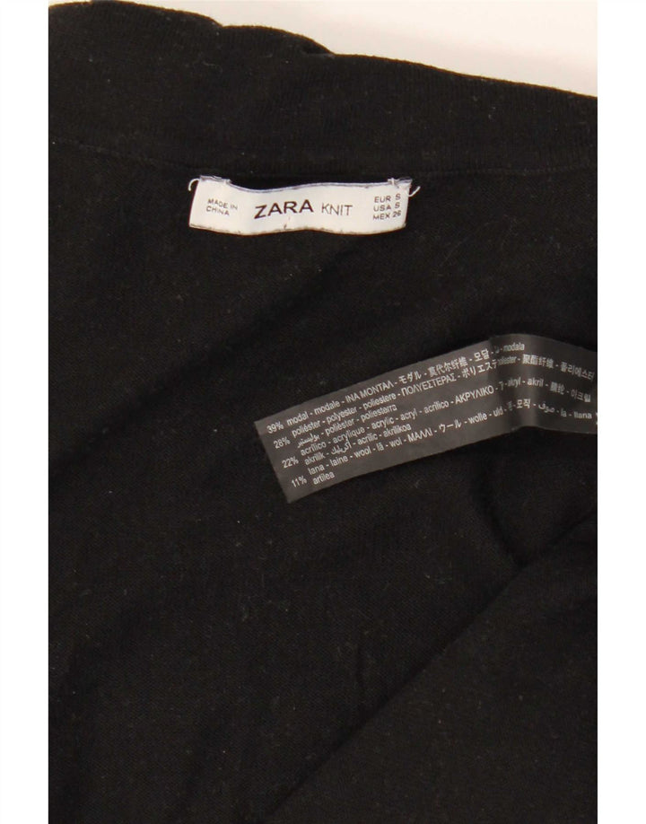 Zara Pull col roulé pour femme UK 10 Small Noir Modal