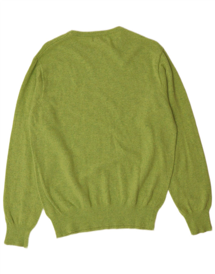 KAPPA Pull col rond homme en laine d'agneau vert petit