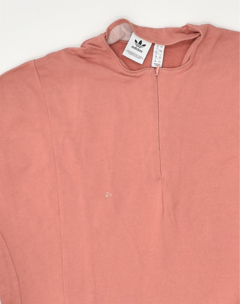 ADIDAS Womens T-Shirt Dress UK 12 Medium Pink Cotton | Vintage Adidas | Thrift | Second-Hand Adidas | Used Clothing | Messina Hembry 