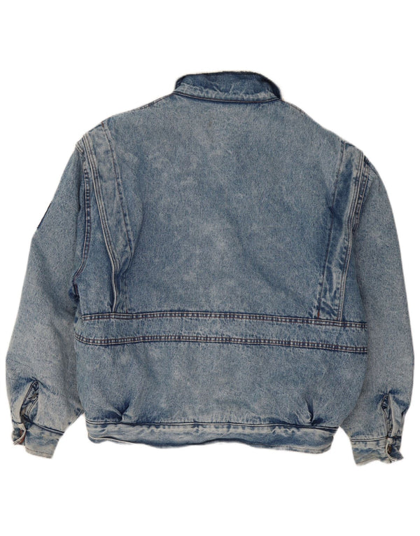 MASH Veste en Jean Sherpa Homme UK 42 XL Bleu Coton