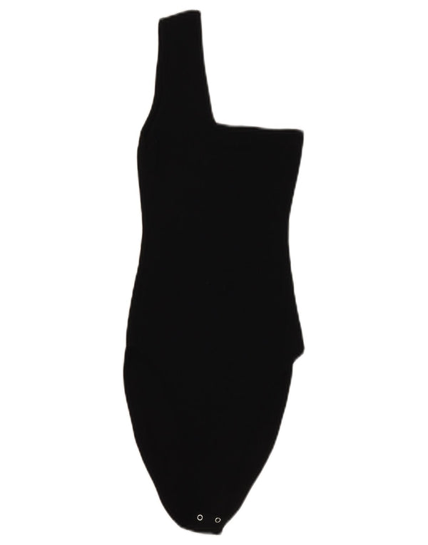Zara Body asymétrique épaule dénudée pour femme UK 8 Small Noir