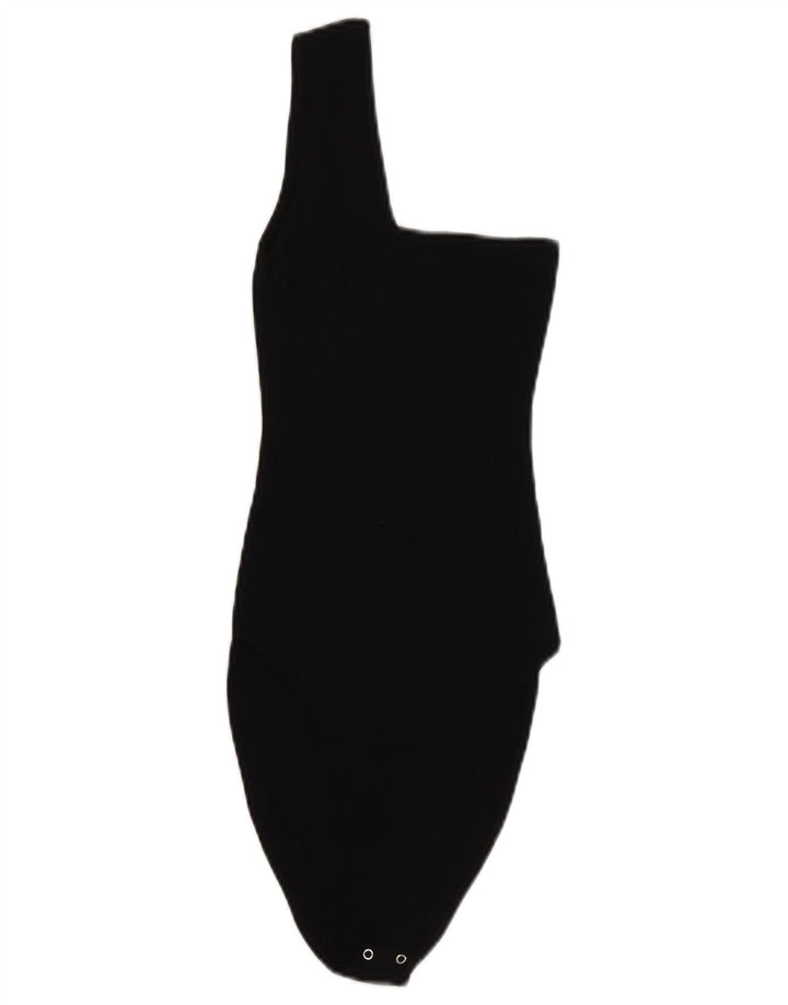 Zara Body asymétrique épaule dénudée pour femme UK 8 Small Noir