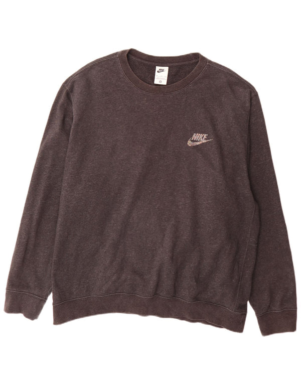 Nike Sweat-shirt pour homme en coton gris 2XL