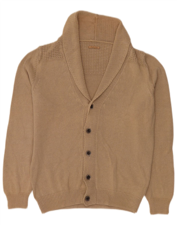 Massimo Dutti Pull Cardigan Homme Beige Moyen Coton
