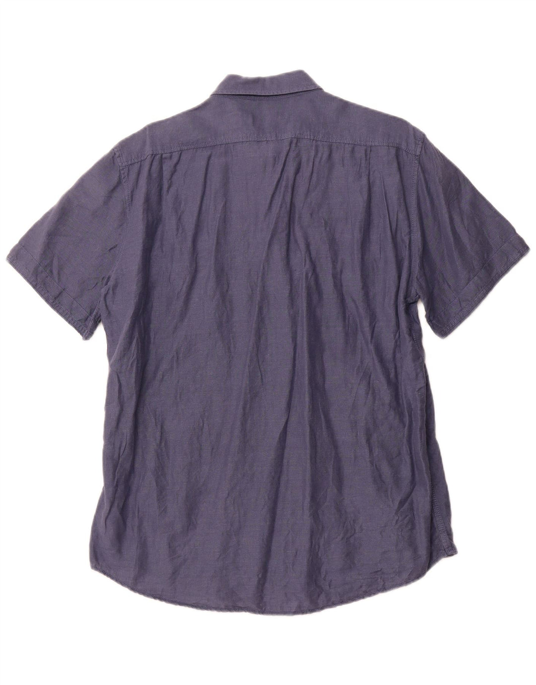 VINTAGE Chemise militaire à manches courtes pour hommes, grand bleu marine