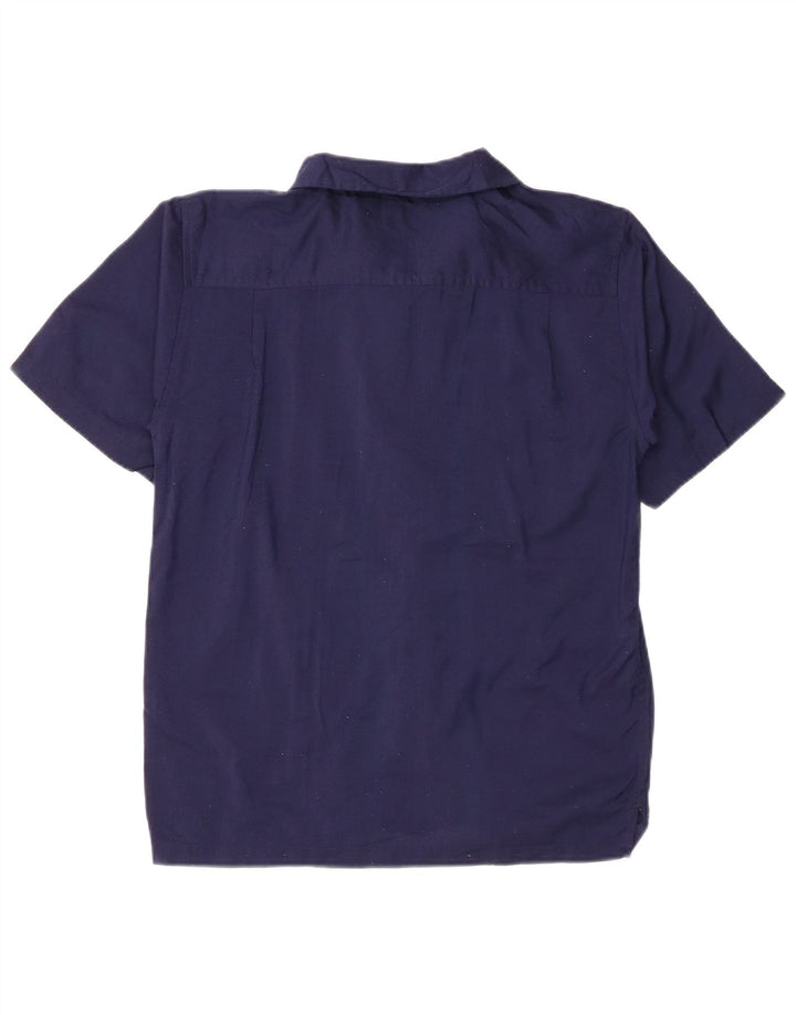 Mossimo Chemise à Manches Courtes Garçon 14-15 Ans Large Bleu Marine Rayé