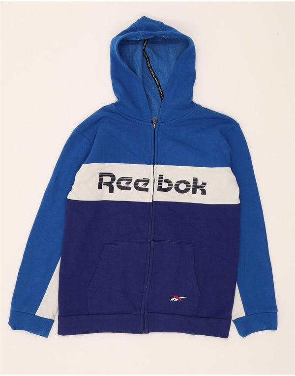 Reebok Sweat à capuche graphique zippé garçon 13-14 ans Bleu marine colour block