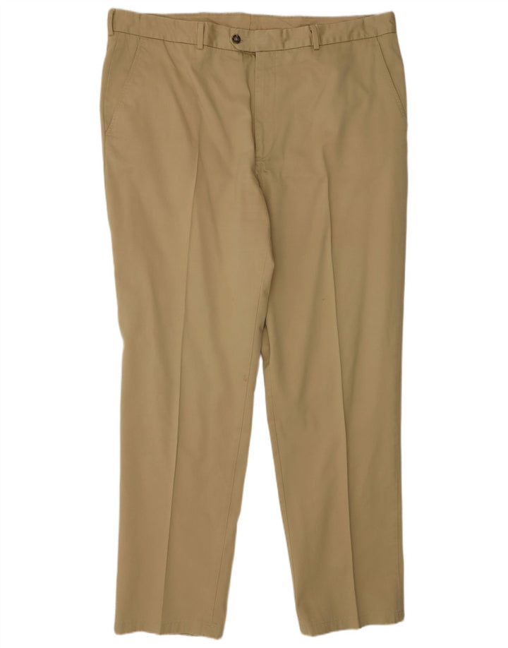 JAEGER Pantalon de Costume Fuselé Homme W42 L33 Coton Beige