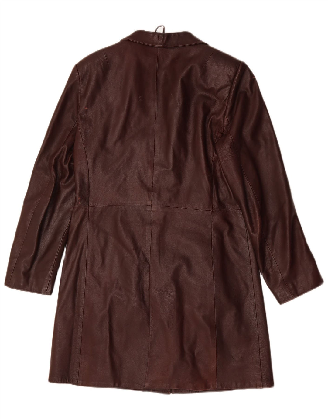 Alfa Manteau en cuir pour femme UK 10 Petit cuir bordeaux