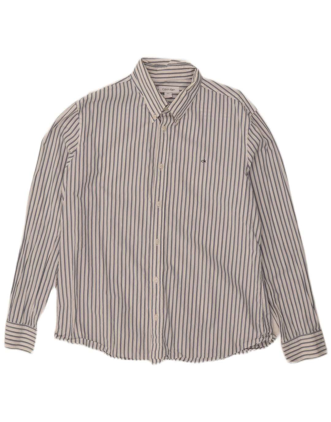Calvin Klein Chemise homme XL Blanc à fines rayures