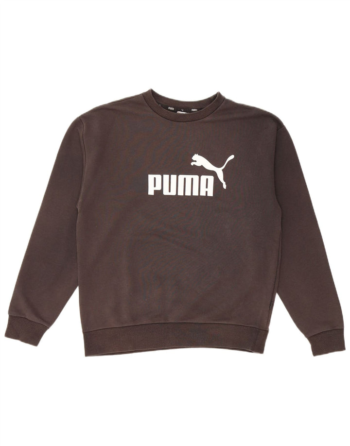 PUMA Sweat-shirt graphique surdimensionné pour femme UK 10 Petit Noir