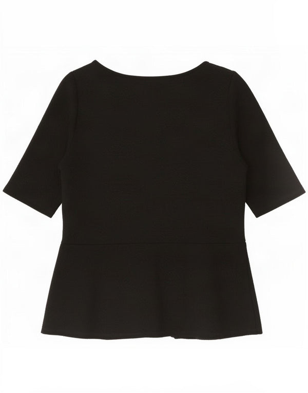 Marks & Spencer Chemisier Top UK 10 Small Noir Polyester Femme