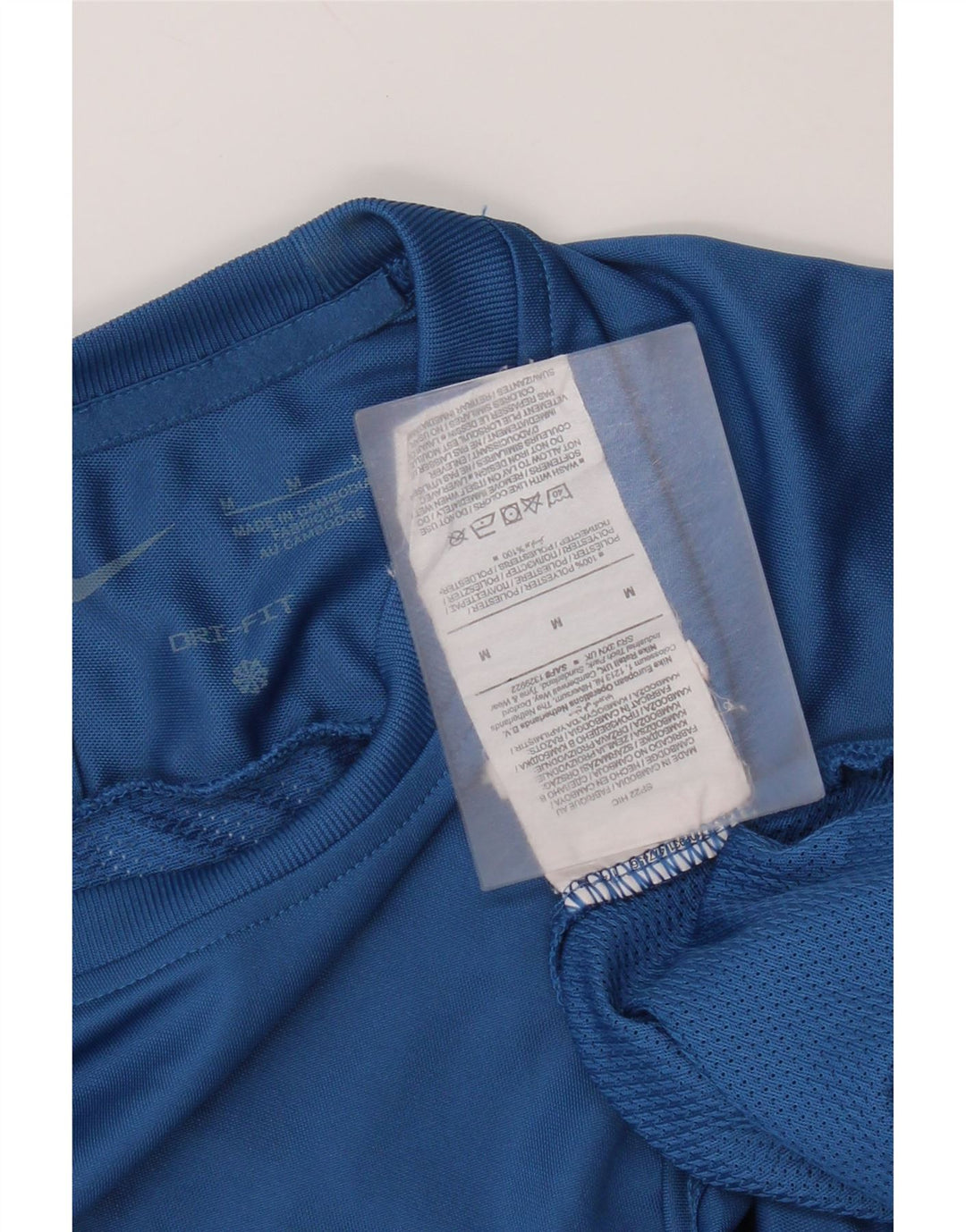 Nike Homme Dri Fit T-Shirt Haut Bleu Moyen Polyester