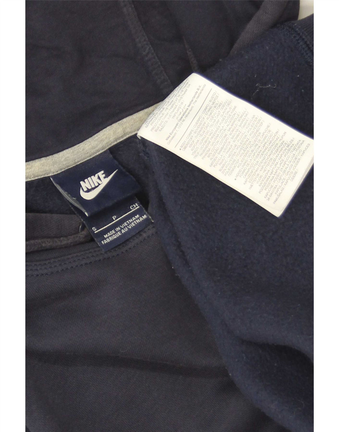 Nike Pull à capuche pour homme en coton bleu marine Taille S