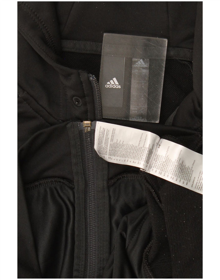 Adidas Pull à capuche zippé pour homme en polyester noir moyen