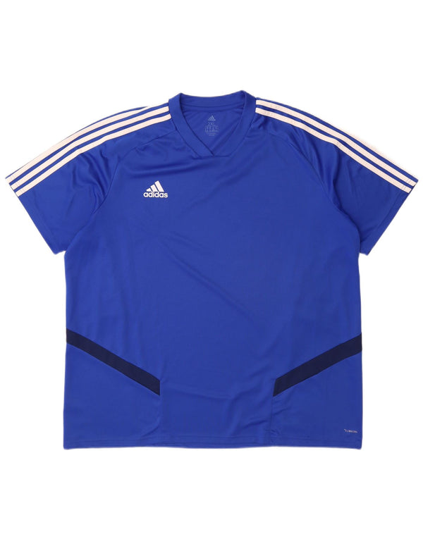 Adidas Hommes Climacool T-Shirt Top 2XL Bleu Colorblock