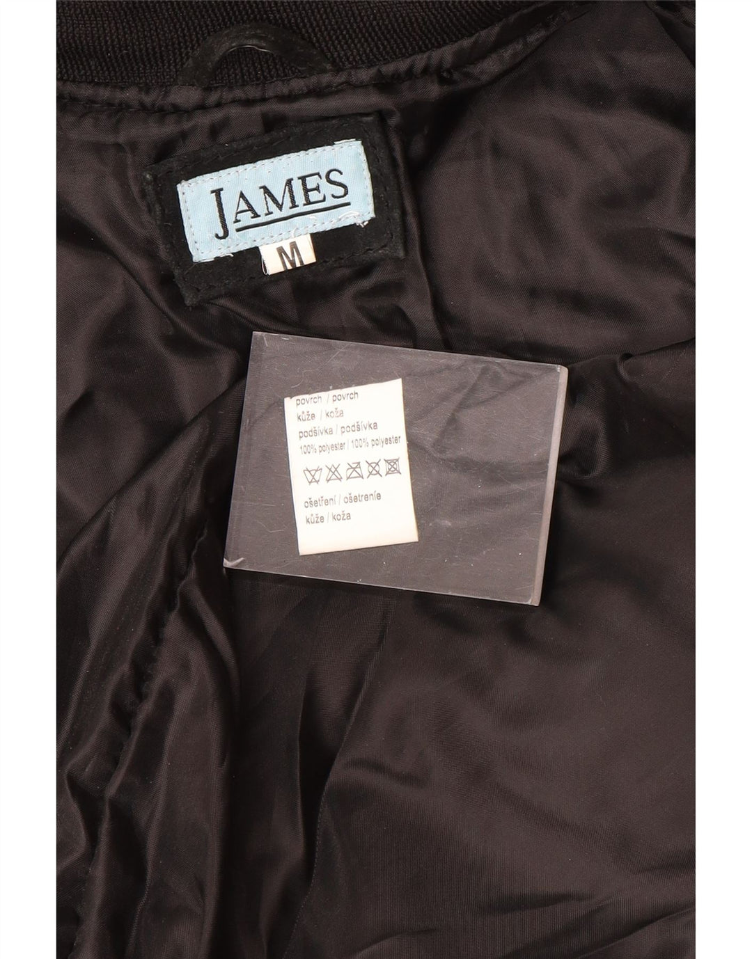 VINTAGE Veste bomber en daim homme UK 38 Cuir noir moyen