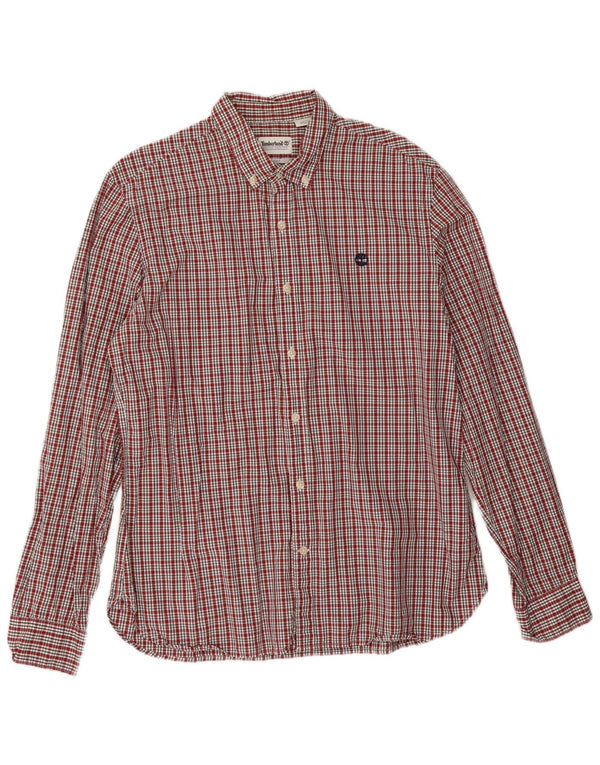 Timberland Chemise Homme Grand Carreau Rouge Coton