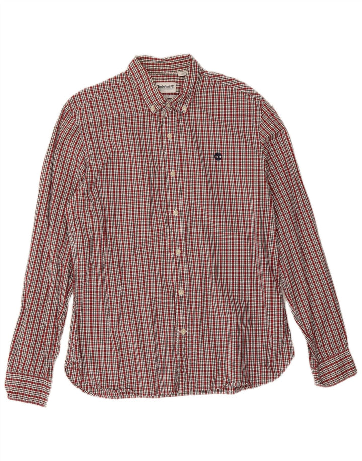 Timberland Chemise Homme Grand Carreau Rouge Coton