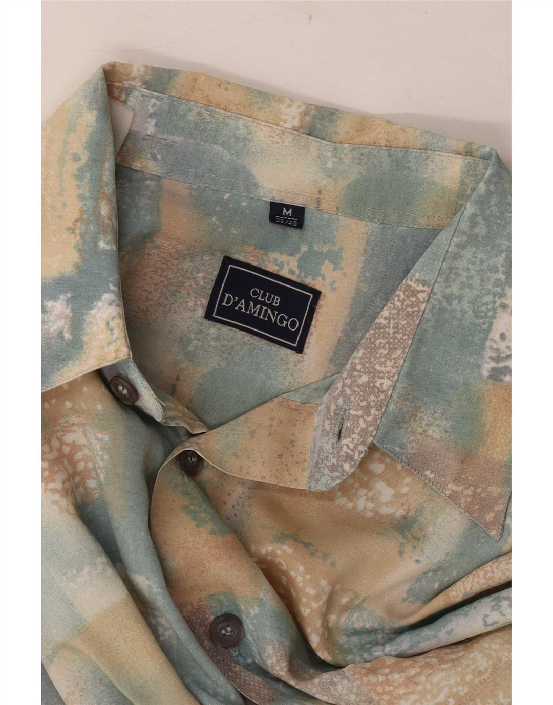 Club D'Amingo Chemise à motif abstrait pour homme Taille 38/40 Medium Multicolore