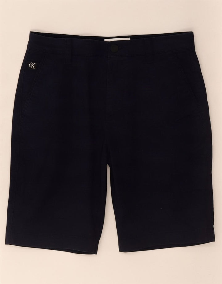 Calvin Klein Short Chino Homme Petit W30 Bleu Marine Coton