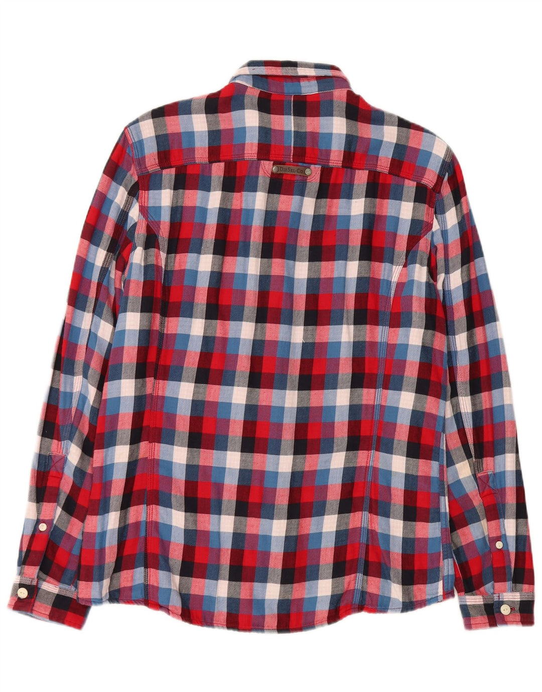 Diesel Chemise En Flanelle Homme Rouge Moyen Carreaux Coton