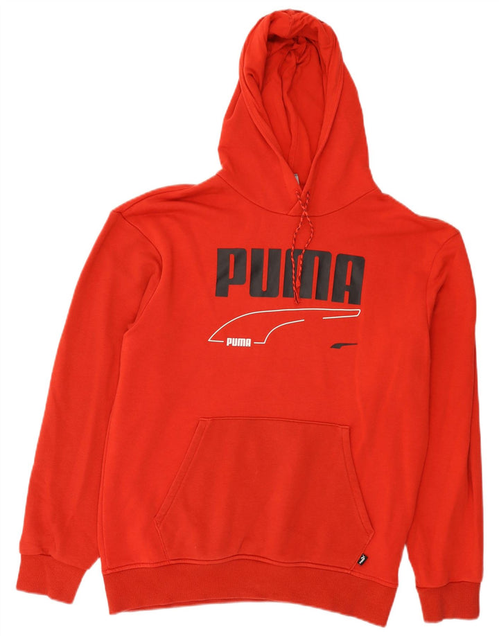 Puma Pull à capuche graphique homme petit rouge coton