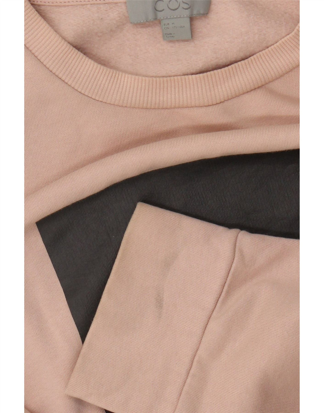 Cos Sweat-shirt pour femme UK 44 en coton color block rose moyen