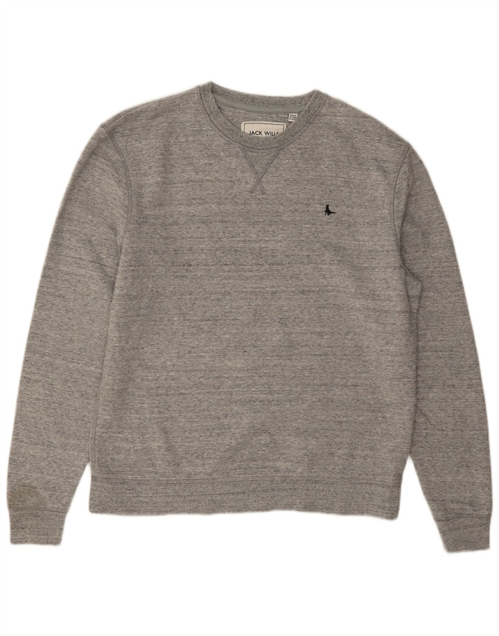 Jack Wills Sweat-Shirt Homme Gris Moyen Moucheté Coton