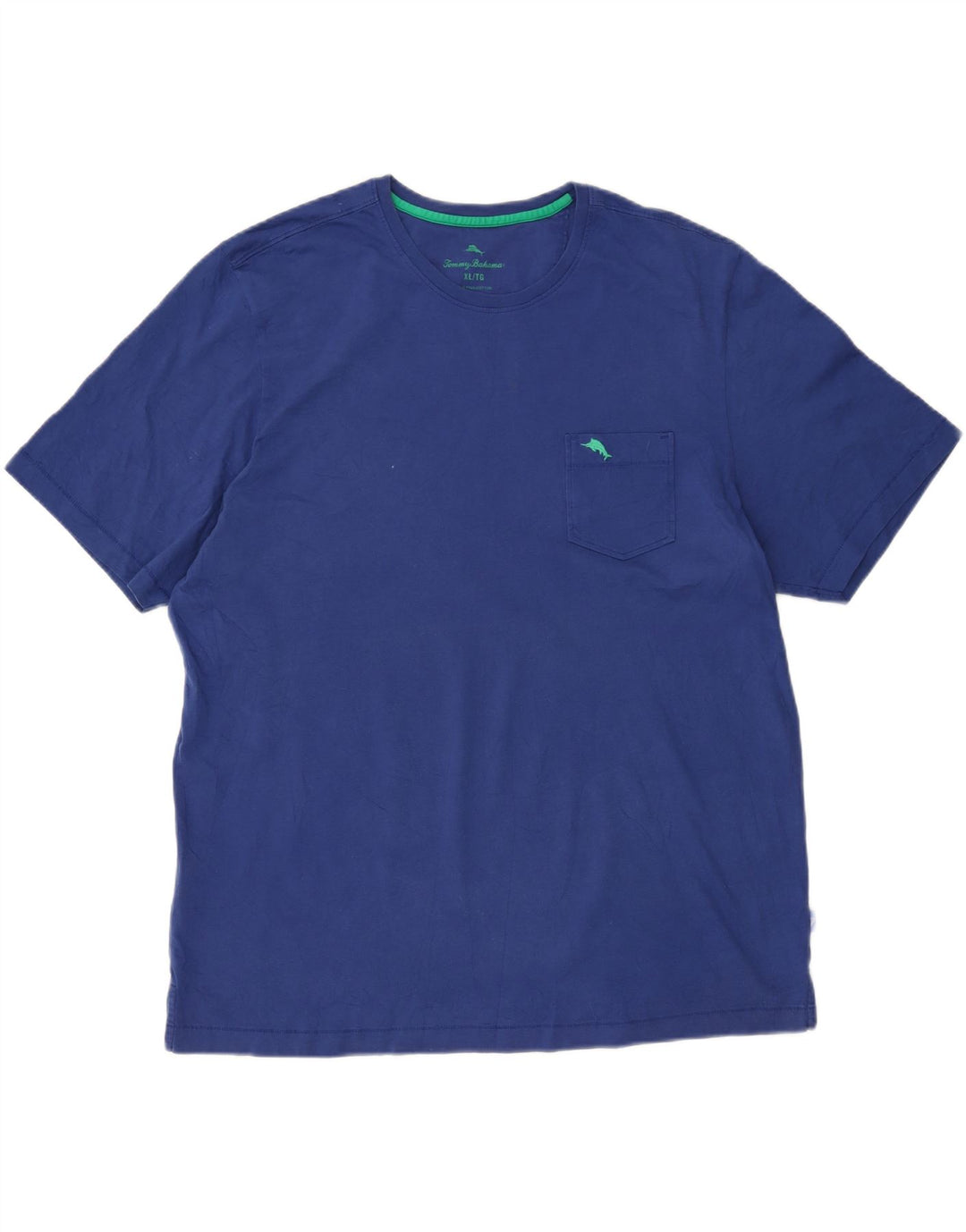 TOMMY BAHAMA Mens T-Shirt Top XL Blue Cotton Vintage Tommy Bahama and Second-Hand Tommy Bahama from Messina Hembry 