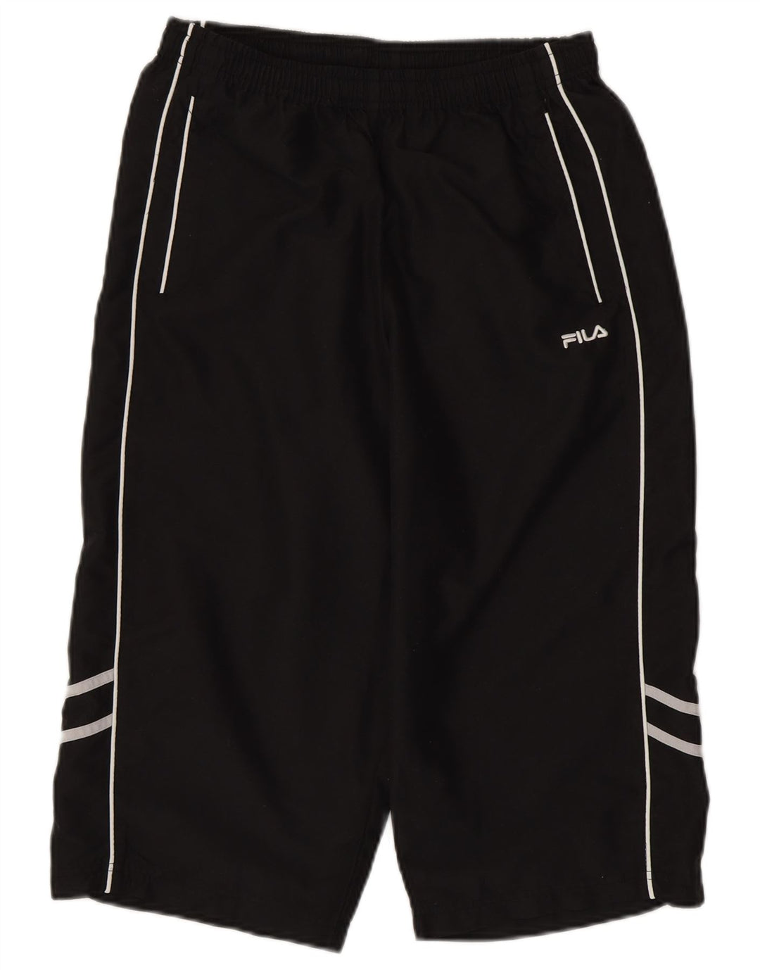 FILA Pantalon de Survêtement Capri Homme Noir Moyen Polyester