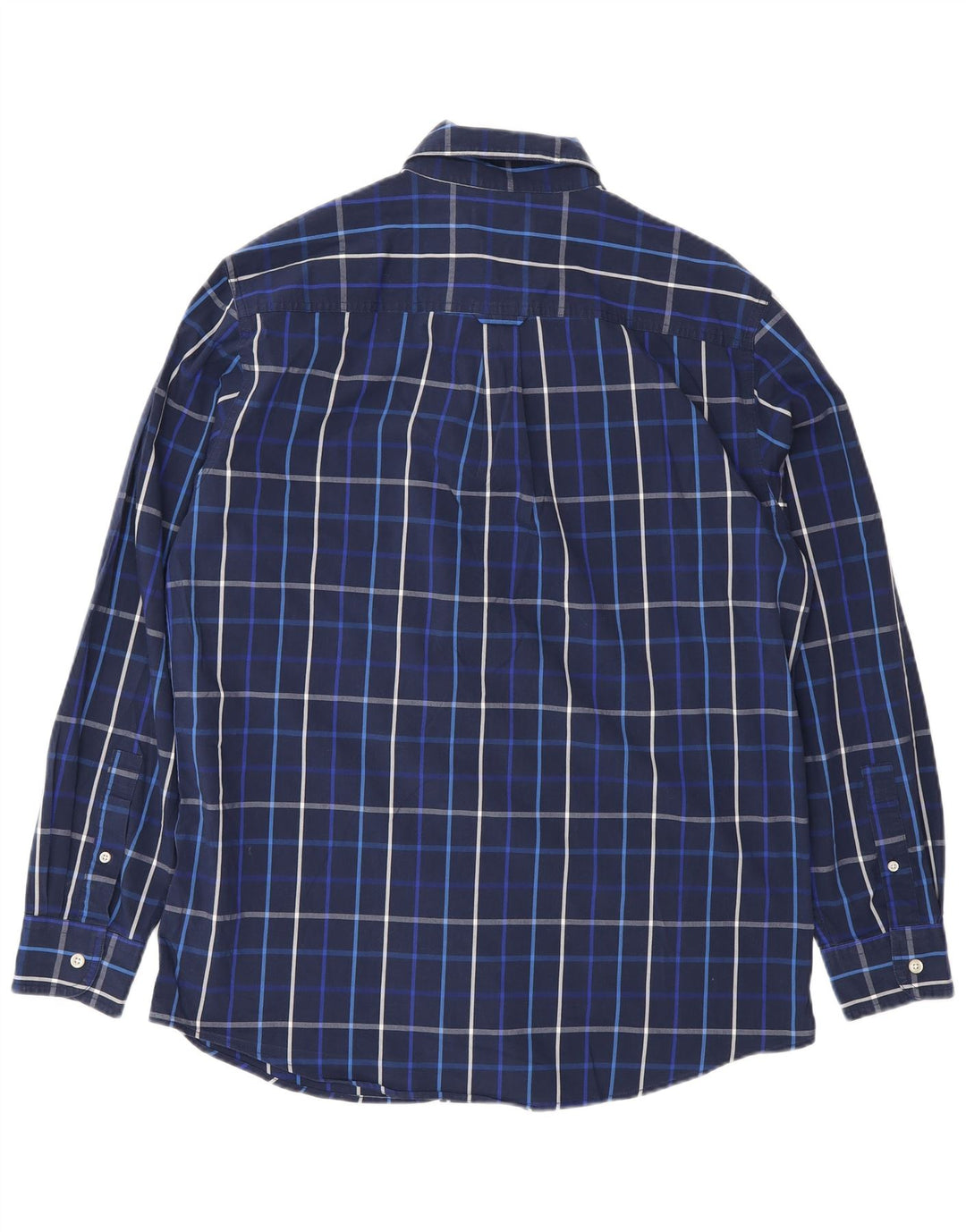 Chaps Chemise Easy Care Homme Bleu Marine Moyen à Carreaux Coton