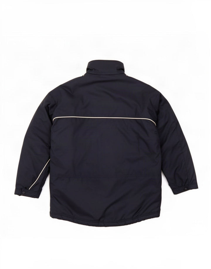 Adidas Manteau rembourré coupe ample pour homme UK 38/40 Bleu marine moyen Polyester