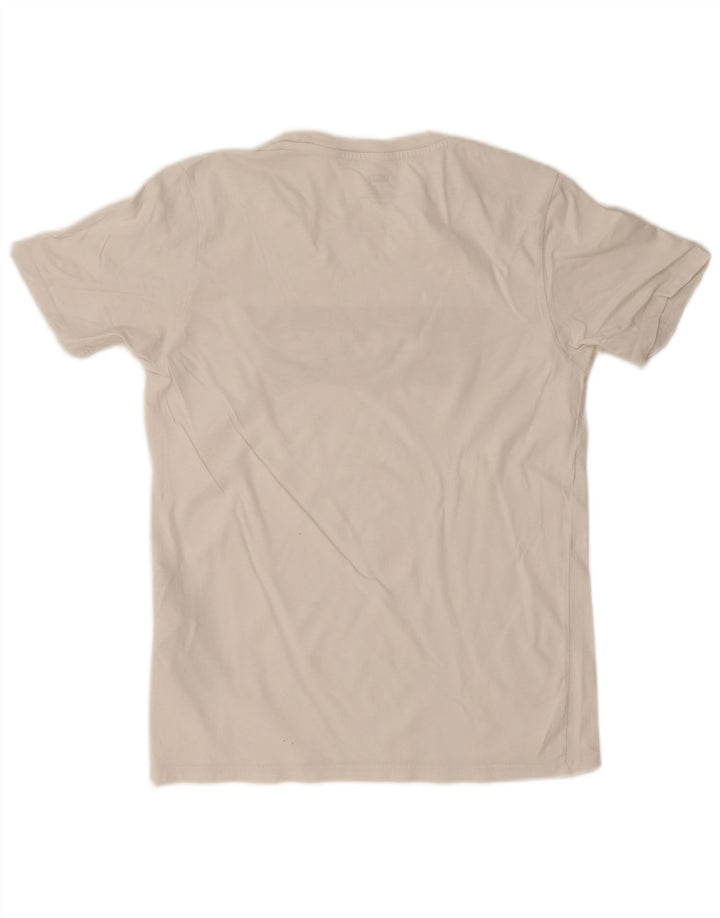 LEVI'S T-Shirt Graphique Femme UK 6 XS Blanc Coton