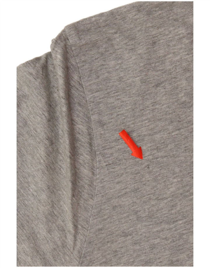 Quiksilver T-Shirt Regular Fit Graphique Homme Gris Moyen Coton