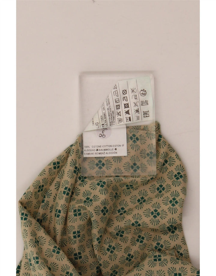 BENETTON Chemise Homme Large Vert Floral Coton