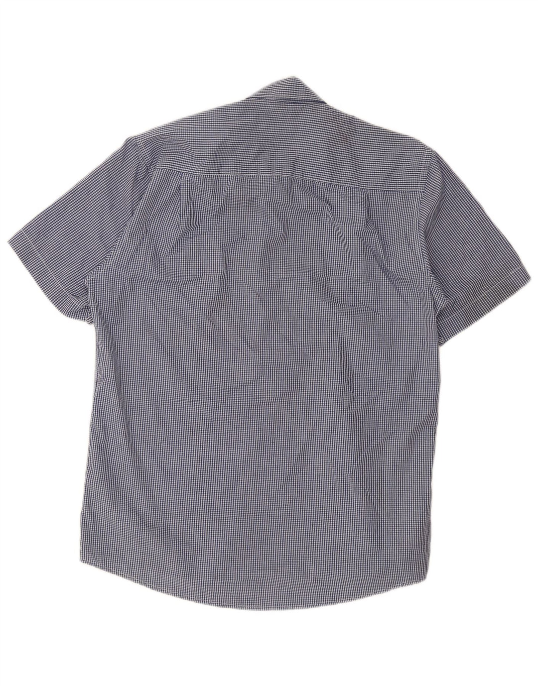 Pierre Cardin Chemise à manches courtes pour homme Grand bleu vichy Polyester
