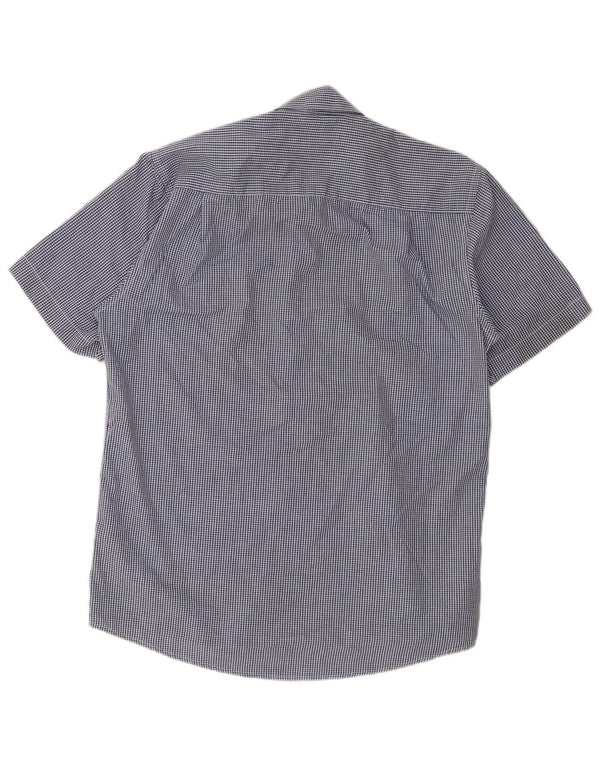 Pierre Cardin Chemise à manches courtes pour homme Grand bleu vichy Polyester