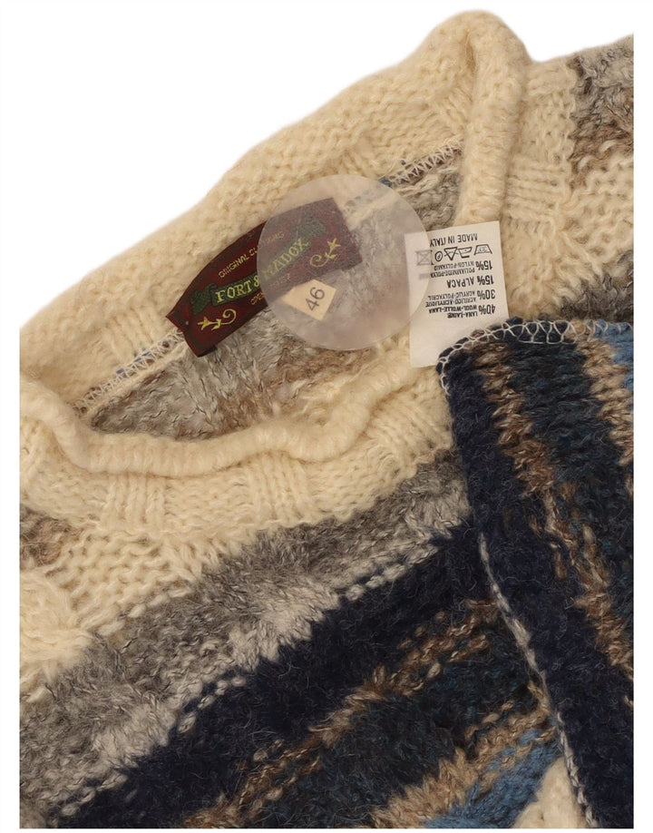Fort & Madox Pull col roulé pour femme IT 46 Large Multicolore