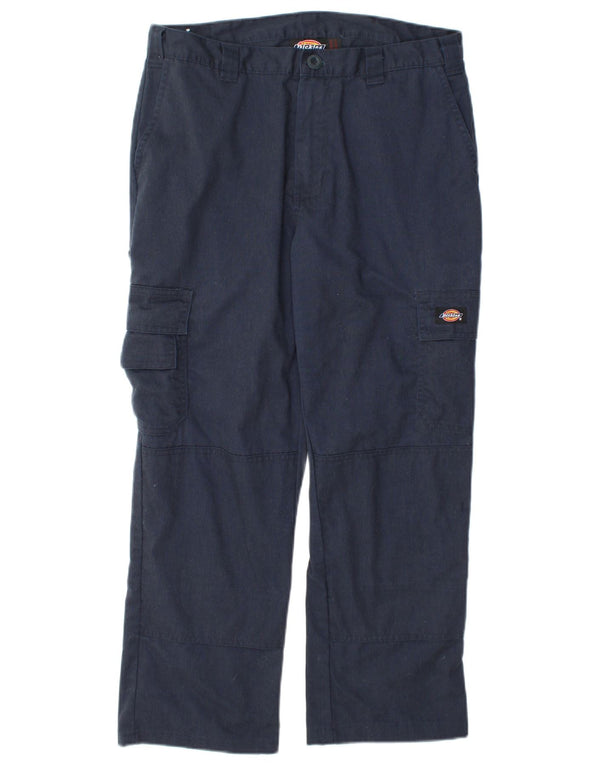 Dickies Pantalon cargo droit pour homme UK 14 Medium W32 L26 Bleu marine